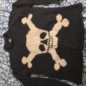 ALL WOOL SKULL SWEATER Unisex Made In Nepal